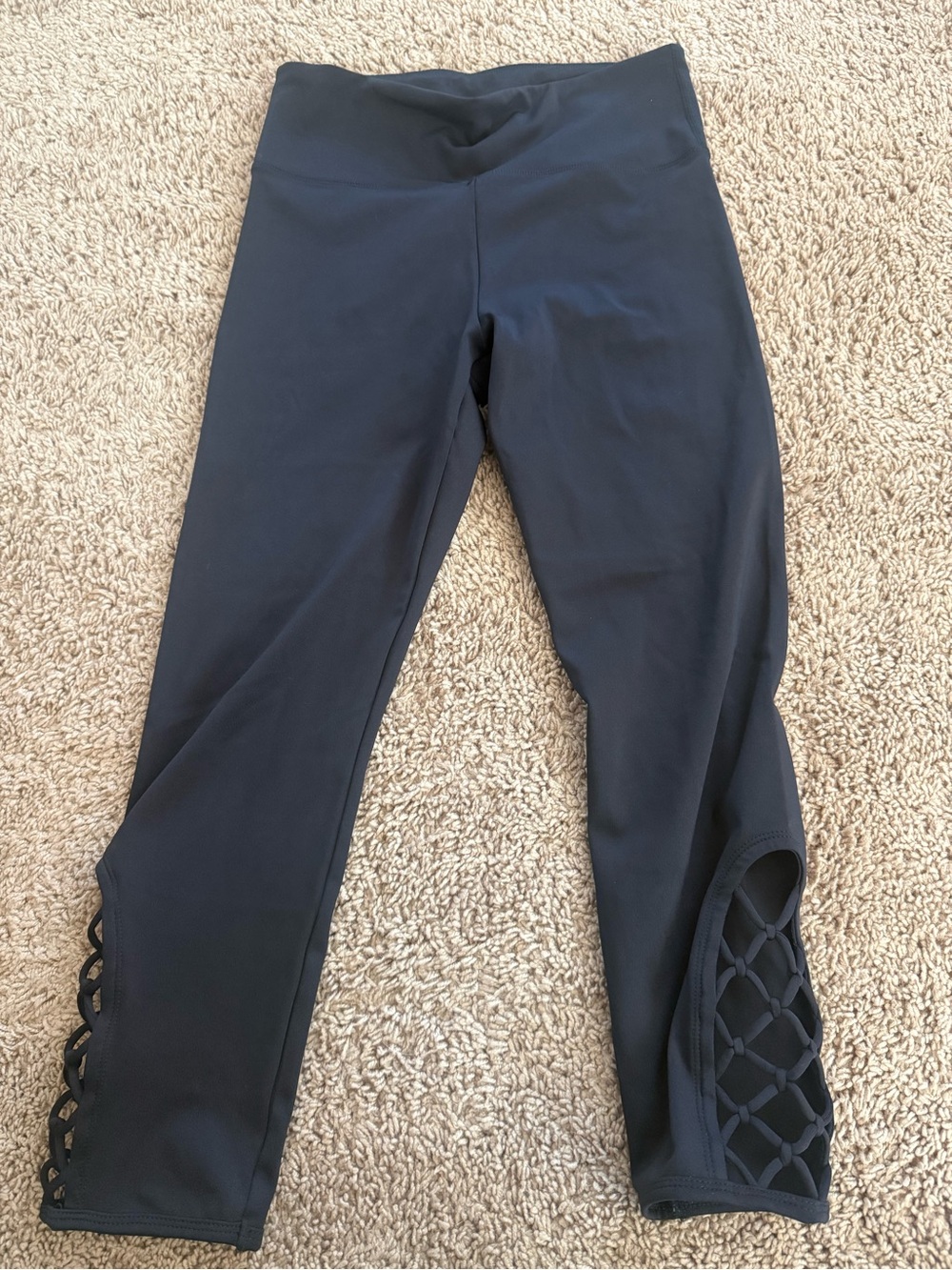 JoyLab Black Leggings with Lattice Side Detail
